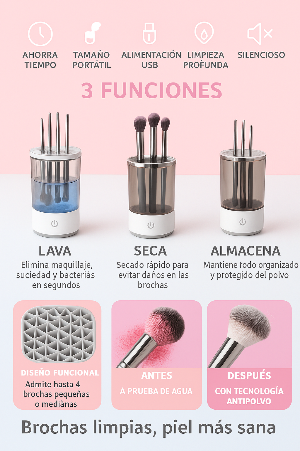 Limpador de pincéis automático